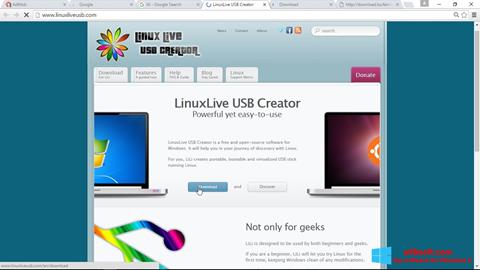 Ekrānuzņēmums LinuxLive USB Creator Windows 8