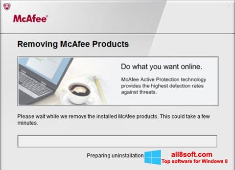Ekrānuzņēmums McAfee Consumer Product Removal Tool Windows 8