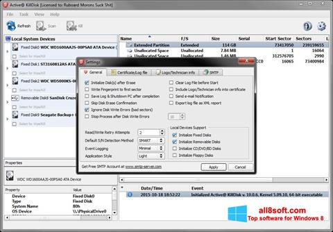 Ekrānuzņēmums Active KillDisk Windows 8