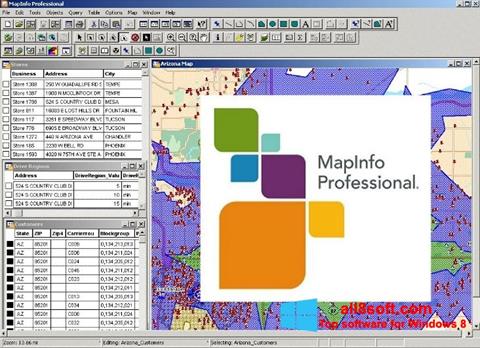 Ekrānuzņēmums MapInfo Professional Windows 8