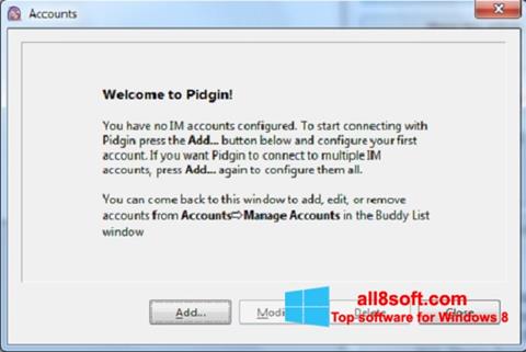 Ekrānuzņēmums Pidgin Windows 8