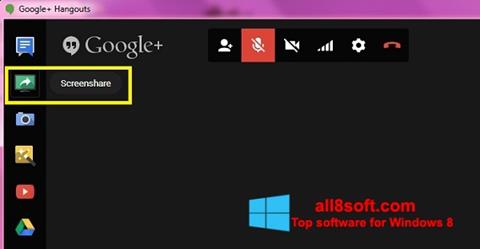 Ekrānuzņēmums Hangouts Windows 8