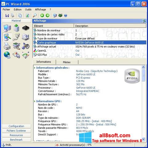 Ekrānuzņēmums PC Wizard Windows 8