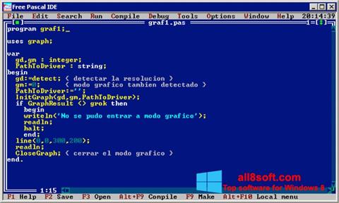 Ekrānuzņēmums Free Pascal Windows 8