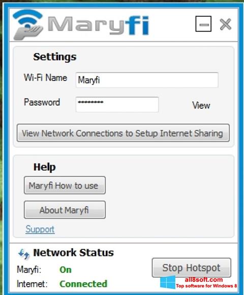Ekrānuzņēmums MaryFi Windows 8