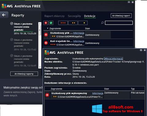 Ekrānuzņēmums AVG AntiVirus Free Windows 8