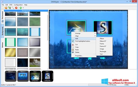 Ekrānuzņēmums DVDStyler Windows 8