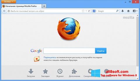 Ekrānuzņēmums Mozilla Firefox Windows 8