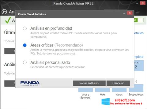 Ekrānuzņēmums Panda Cloud Windows 8