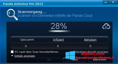 Ekrānuzņēmums Panda Antivirus Pro Windows 8