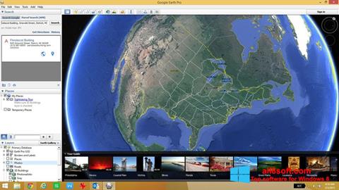 Ekrānuzņēmums Google Earth Windows 8