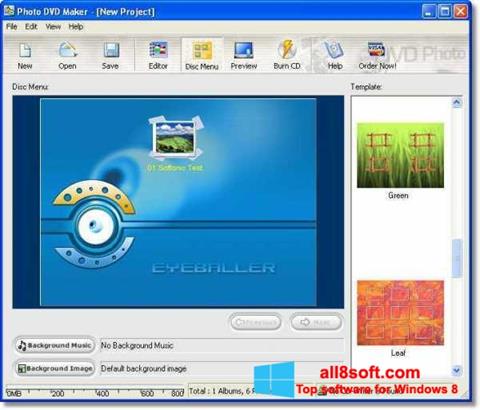Ekrānuzņēmums DVD Maker Windows 8