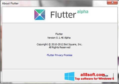 Ekrānuzņēmums Flutter Windows 8