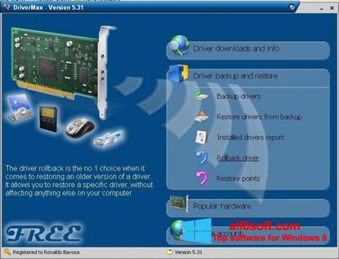 Ekrānuzņēmums Driver Cleaner Windows 8