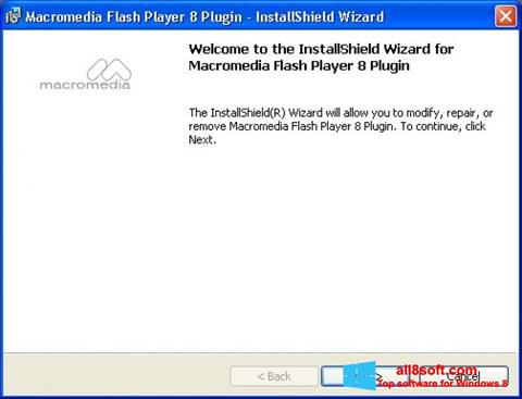Ekrānuzņēmums Macromedia Flash Player Windows 8