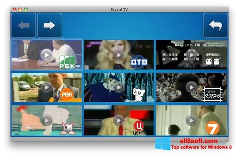 Ekrānuzņēmums Crystal TV Windows 8