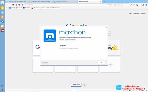 Ekrānuzņēmums Maxthon Windows 8