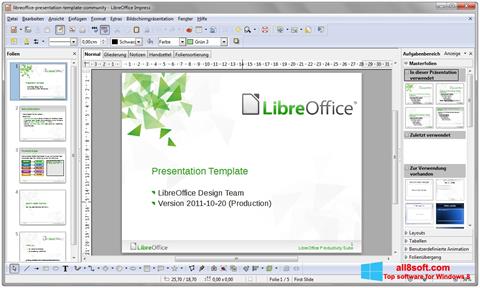 Ekrānuzņēmums LibreOffice Windows 8