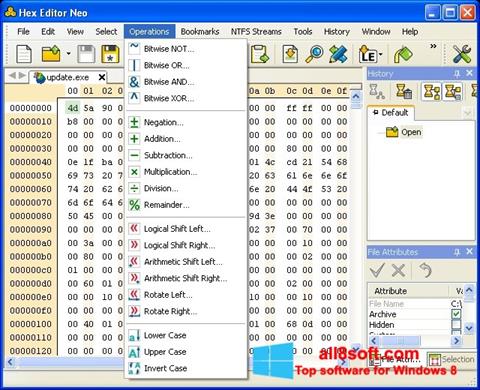 Ekrānuzņēmums Hex Editor Neo Windows 8