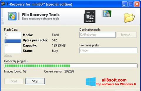 Ekrānuzņēmums F-Recovery SD Windows 8
