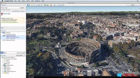 Ekrānuzņēmums Google Earth Pro Windows 8