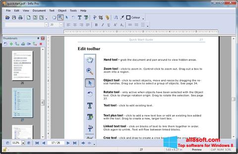 Ekrānuzņēmums Infix PDF Editor Windows 8