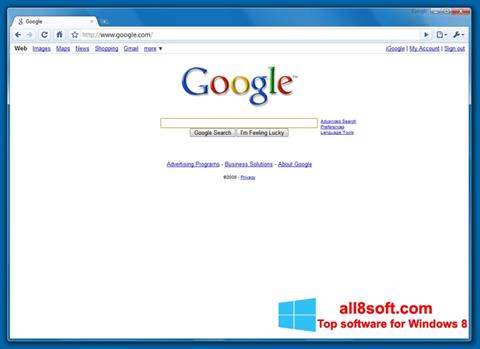 Ekrānuzņēmums Google Chrome Beta Windows 8