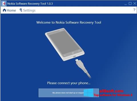 Ekrānuzņēmums Nokia Software Recovery Tool Windows 8