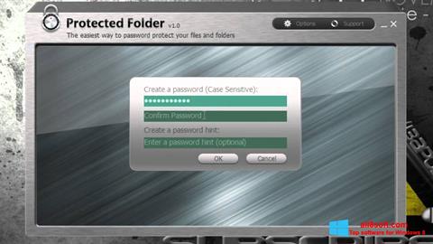 Ekrānuzņēmums Protected Folder Windows 8