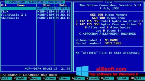 Ekrānuzņēmums Norton Commander Windows 8