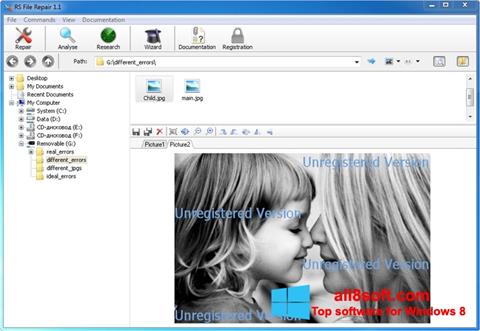 Ekrānuzņēmums File Repair Windows 8