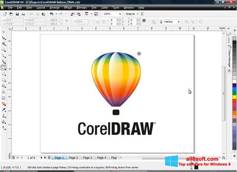Ekrānuzņēmums CorelDRAW Windows 8