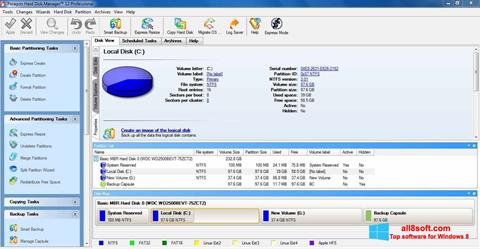 Ekrānuzņēmums Paragon Hard Disk Manager Windows 8