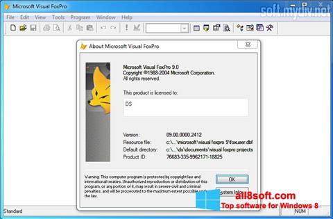 Ekrānuzņēmums Microsoft Visual FoxPro Windows 8