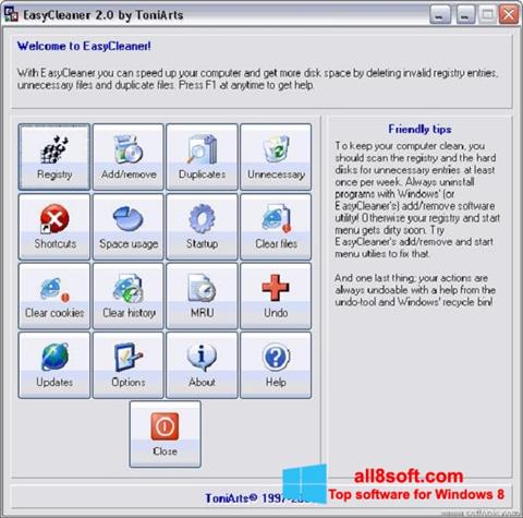 Ekrānuzņēmums EasyCleaner Windows 8
