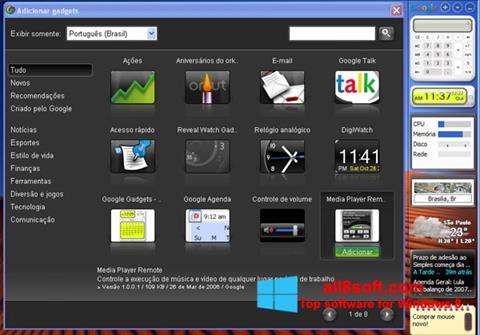 Ekrānuzņēmums Google Desktop Windows 8