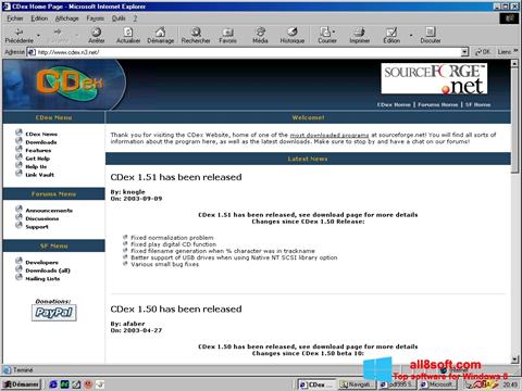 Ekrānuzņēmums CDex Windows 8