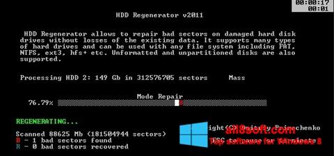 Ekrānuzņēmums HDD Regenerator Windows 8