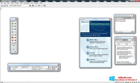 Ekrānuzņēmums Macromedia Dreamweaver Windows 8