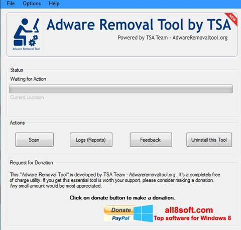 Ekrānuzņēmums Adware Removal Tool Windows 8